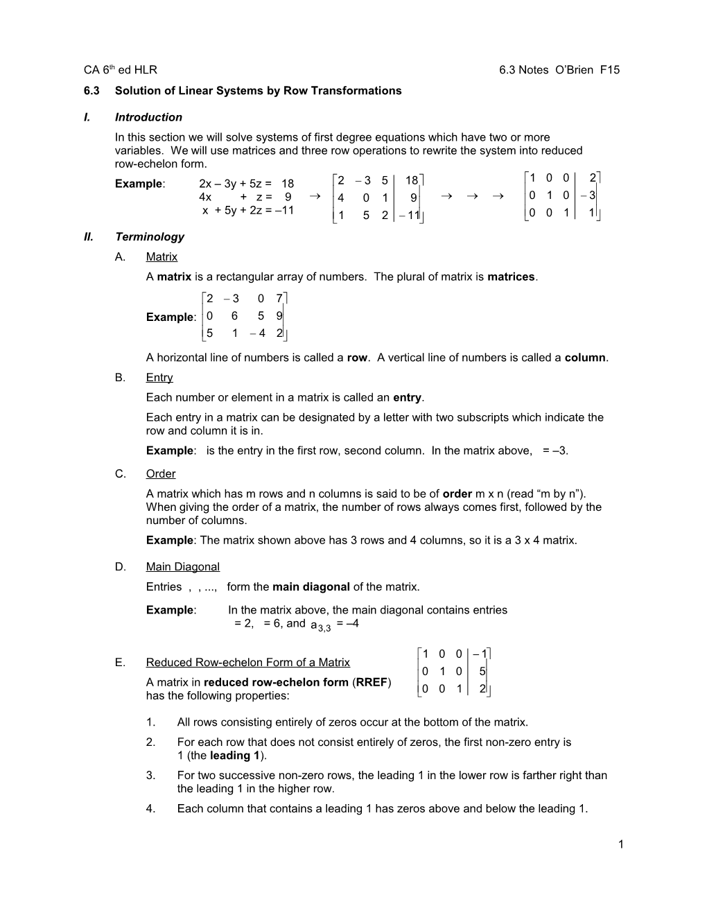 CA 6Th HLR 6.3 Notes F15