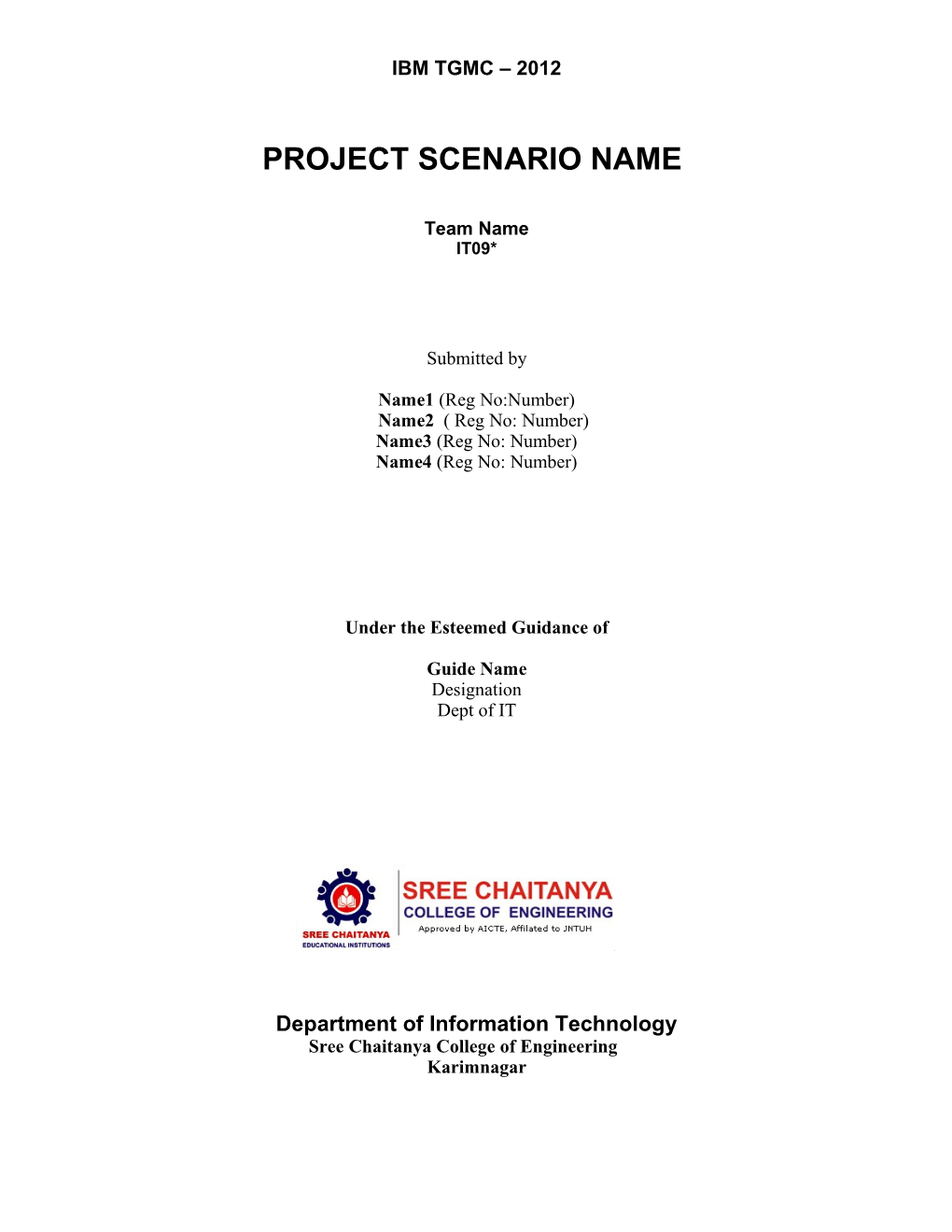 Project Scenario Name