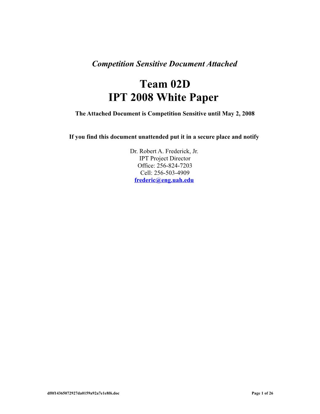 IPT2003 White Paper Template