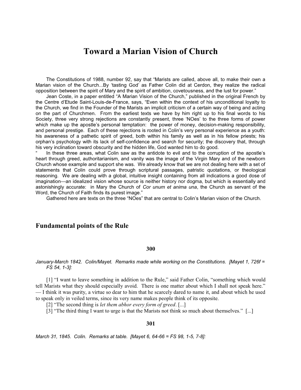 Toward a Marian Vision of Church