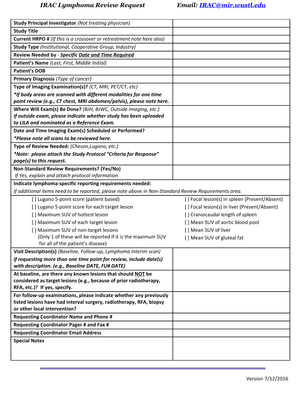 NOTES:1. Please Copy and Paste This Table Into Your Email. Do Not Send As Attachment