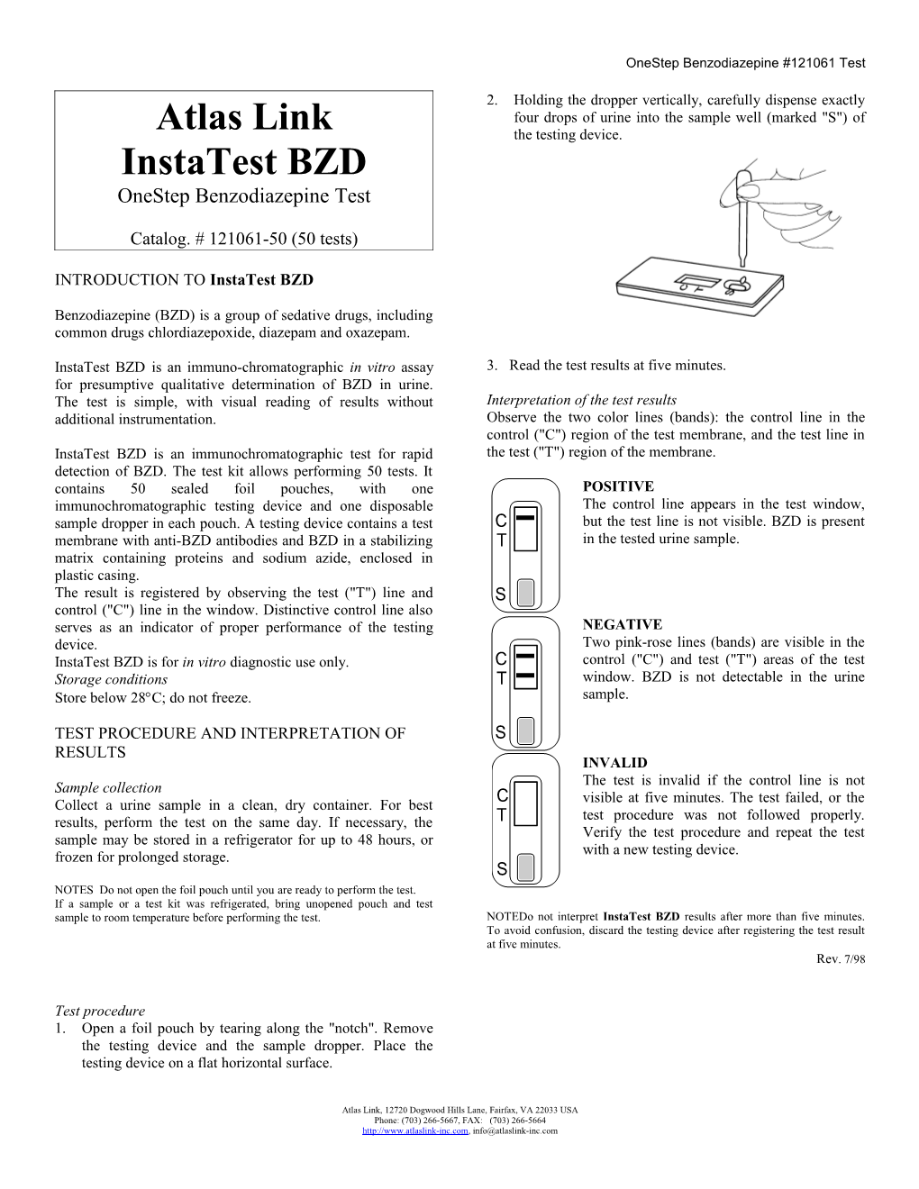 Onestep Benzodiazepine Test