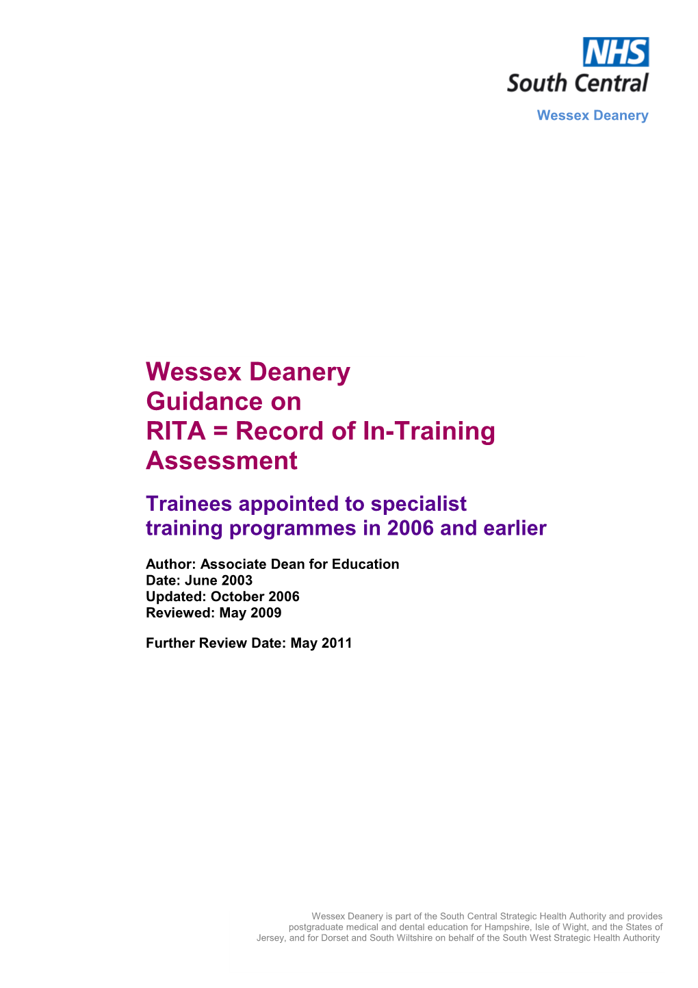 Wessex Deanery