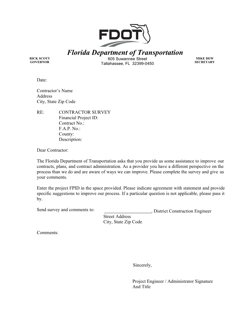 Florida Department Oftransportation
