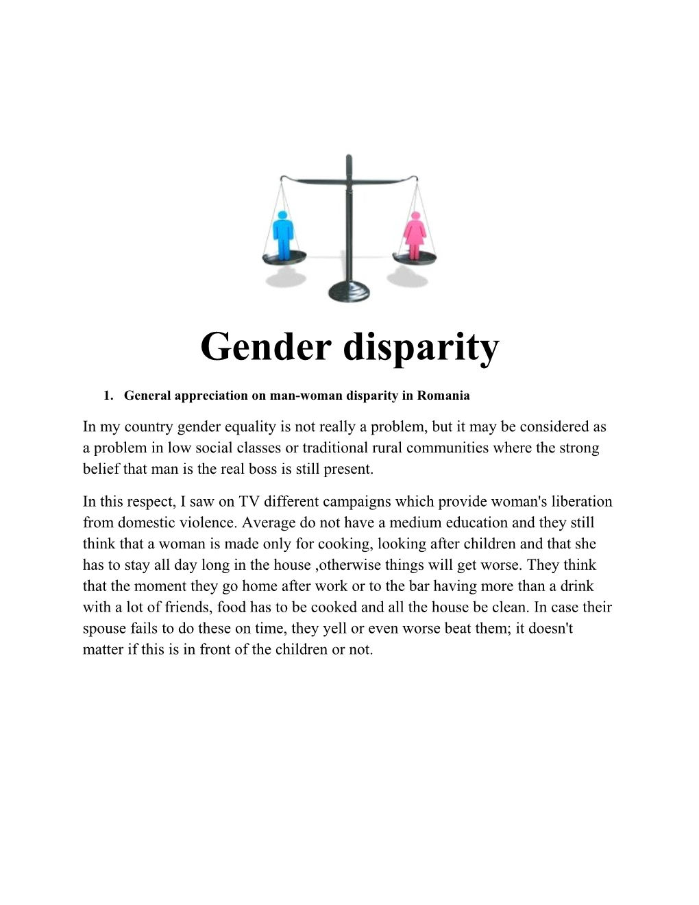 Gender Disparity