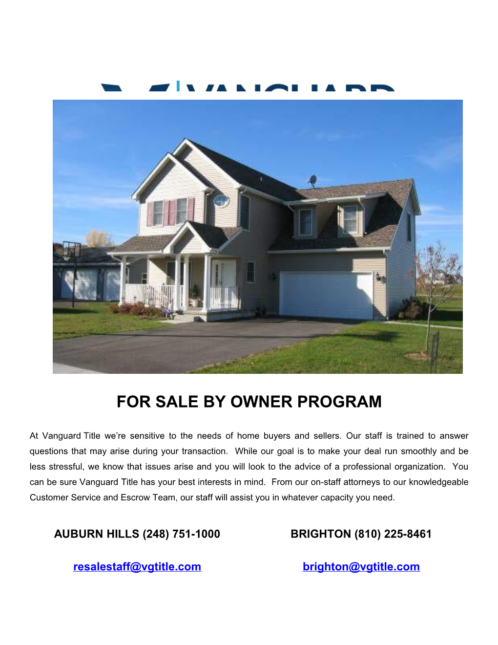 For Sale by Owner Program