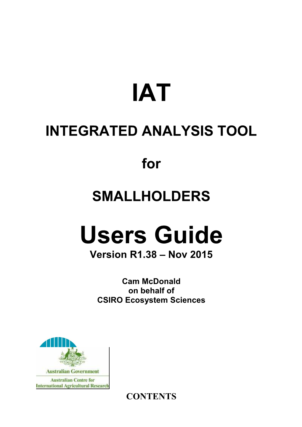 Integrated Analysis Tool