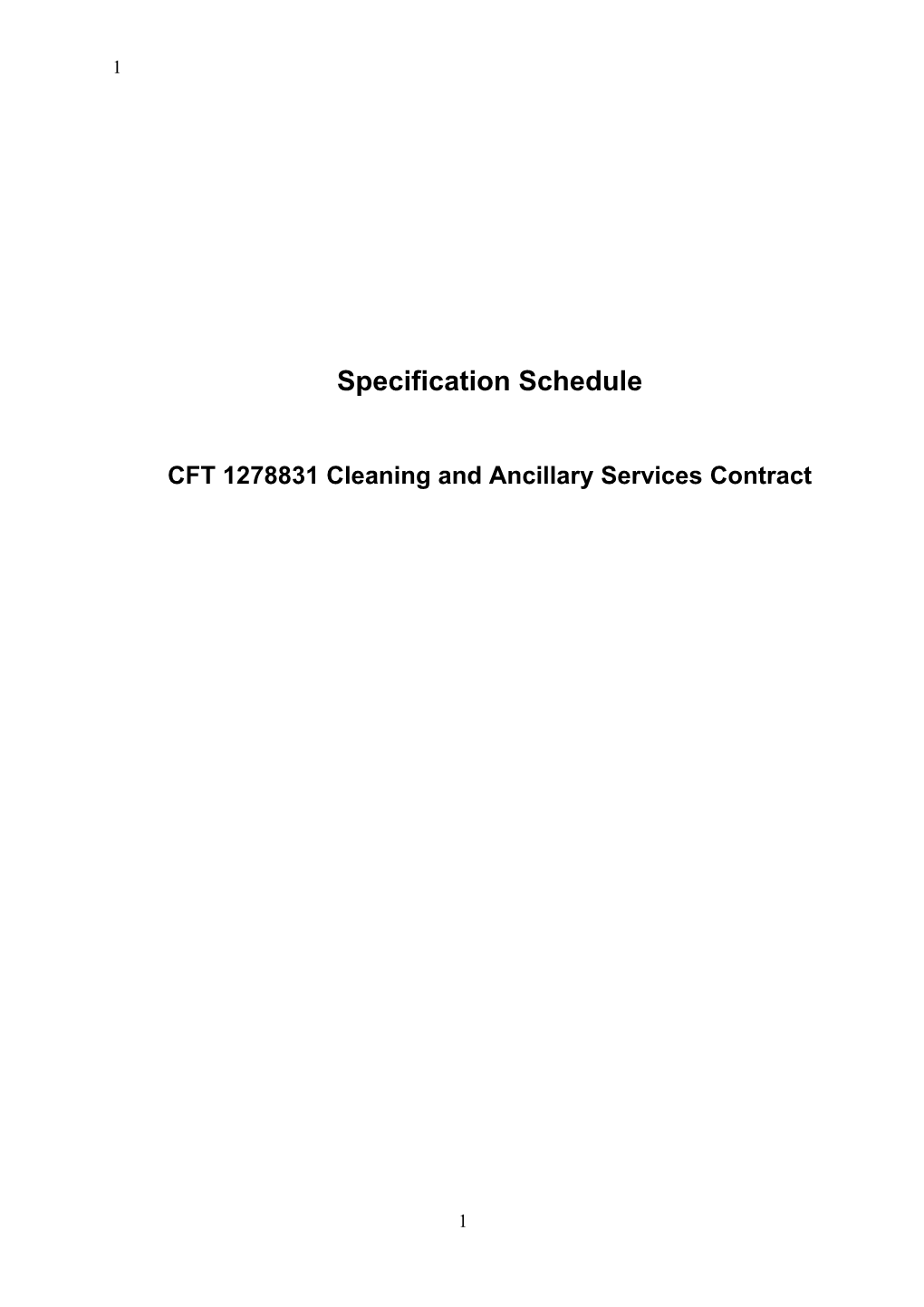 CFT 1278831 Cleaning and Ancillary Services Contract