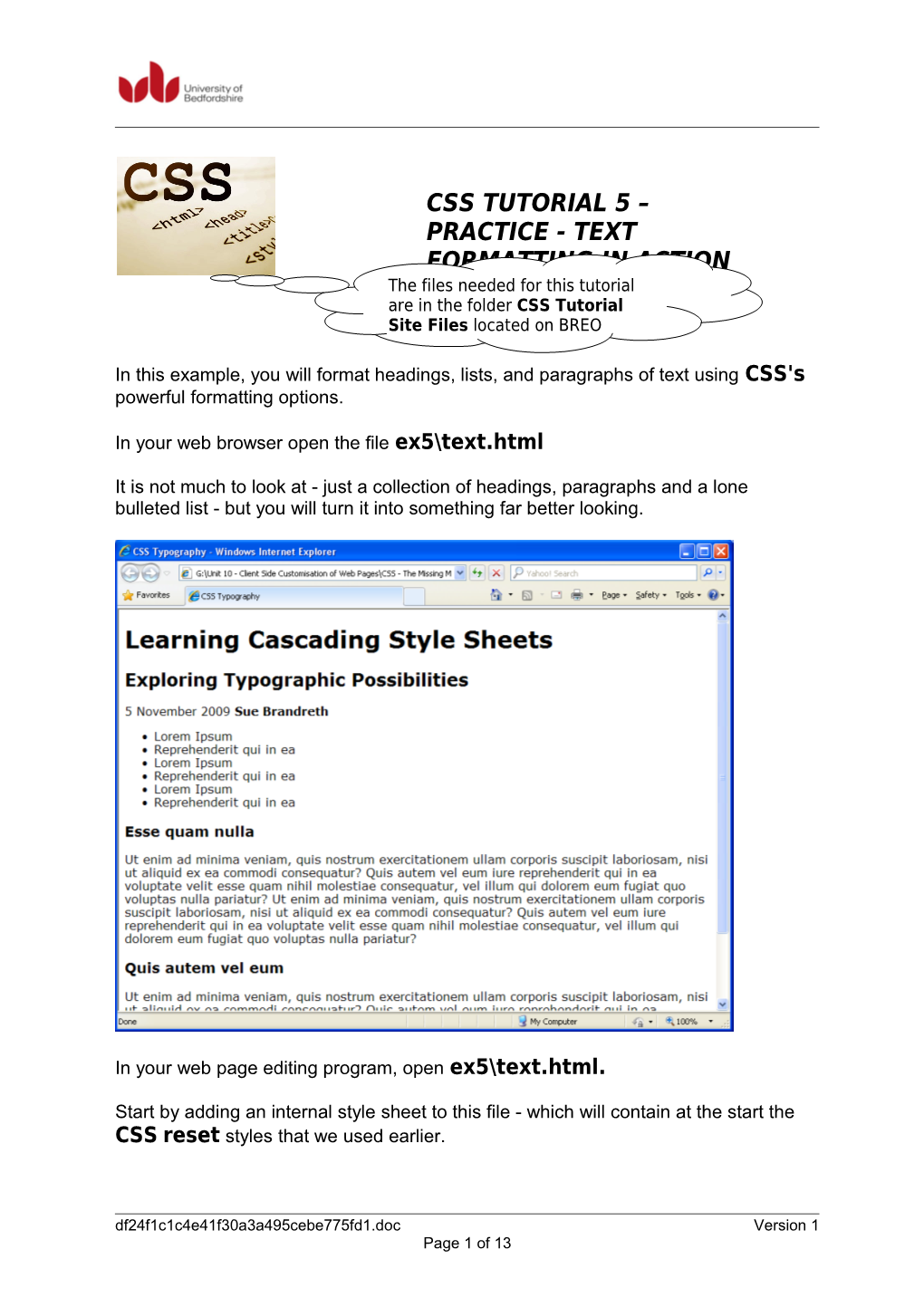 Css Tutorial 5 Practice - Text Formatting in Action
