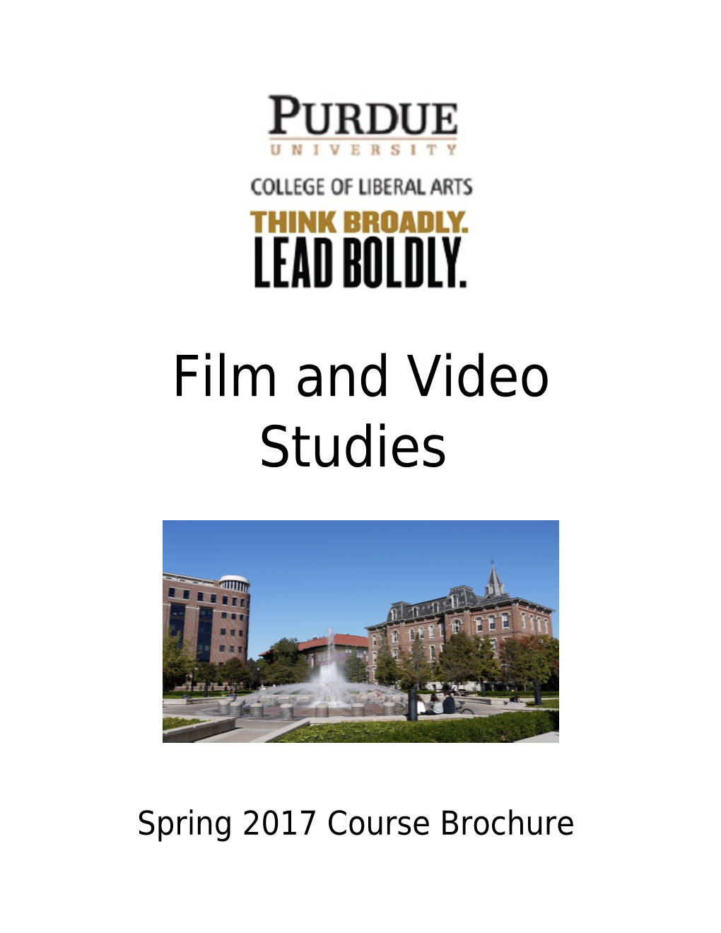 Film and Video Studies