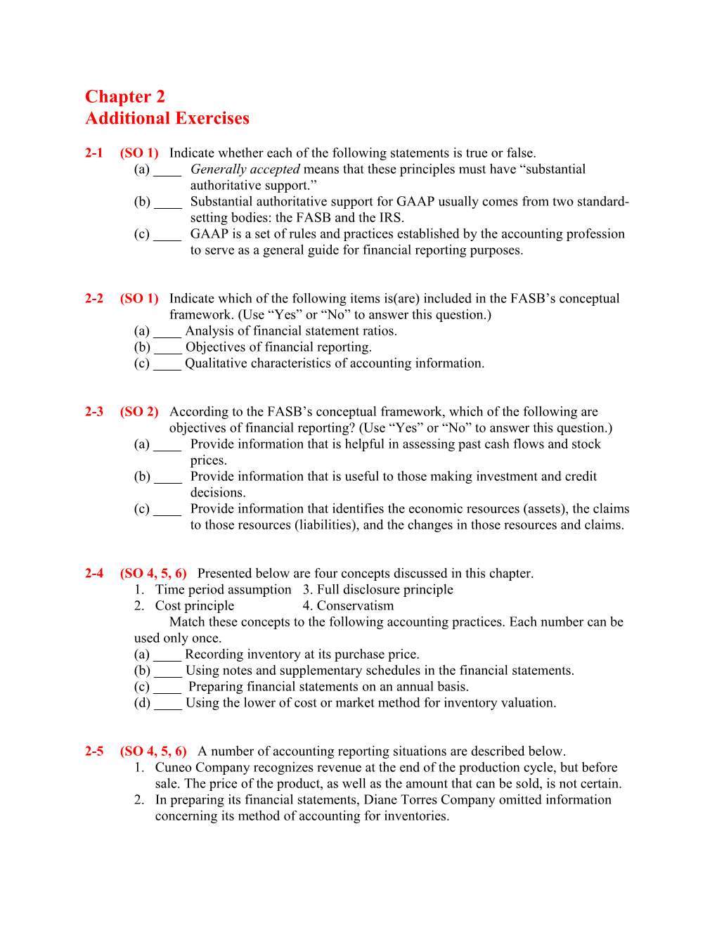 2-1 Indicate Whether Each of the Following Statements Is True Or False