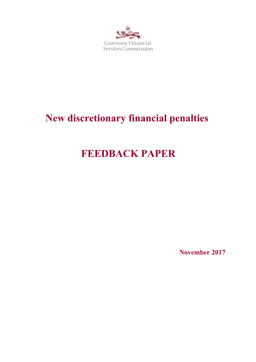 New Discretionary Financial Penalties