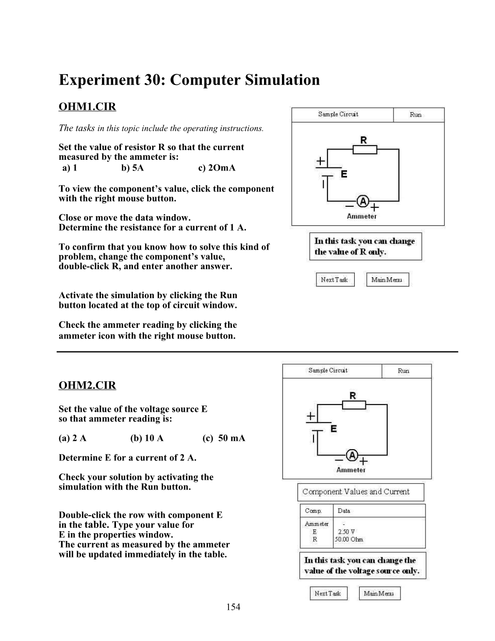 Experiment 30: Computer Simulation