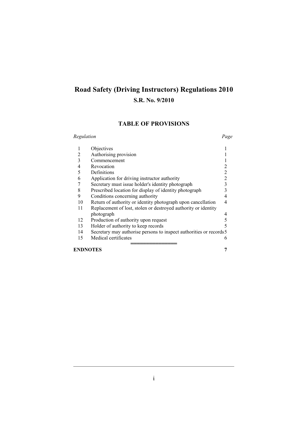 Road Safety (Driving Instructors) Regulations 2010
