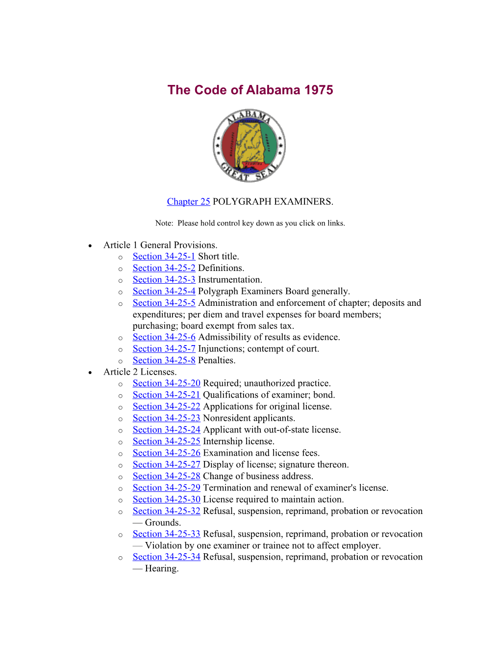 The Code of Alabama 1975