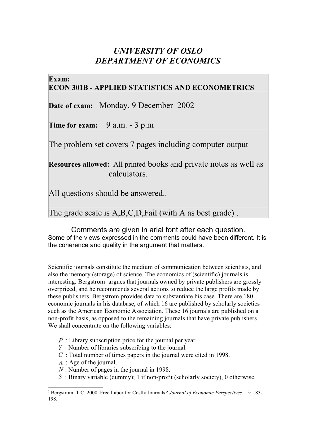 Econ 301B - Applied Statistics and Econometrics