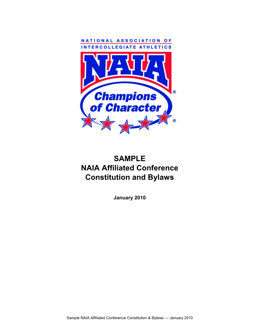NAIA Affiliated Conference Sample Constitution and Bylaws