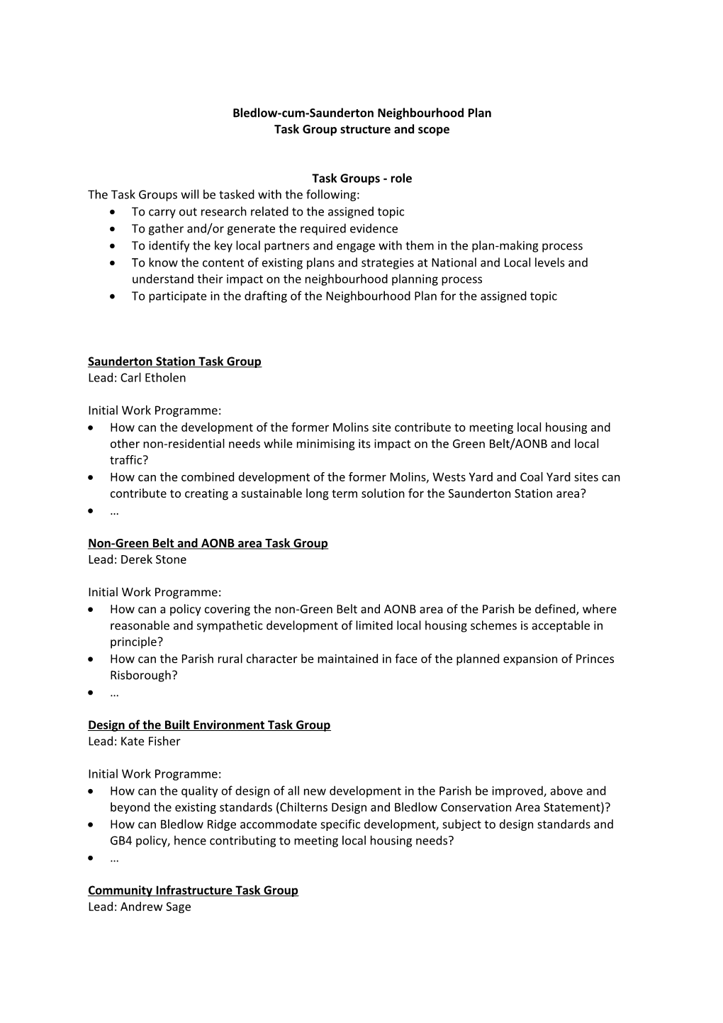 Bledlow-Cum-Saunderton Neighbourhood Plan