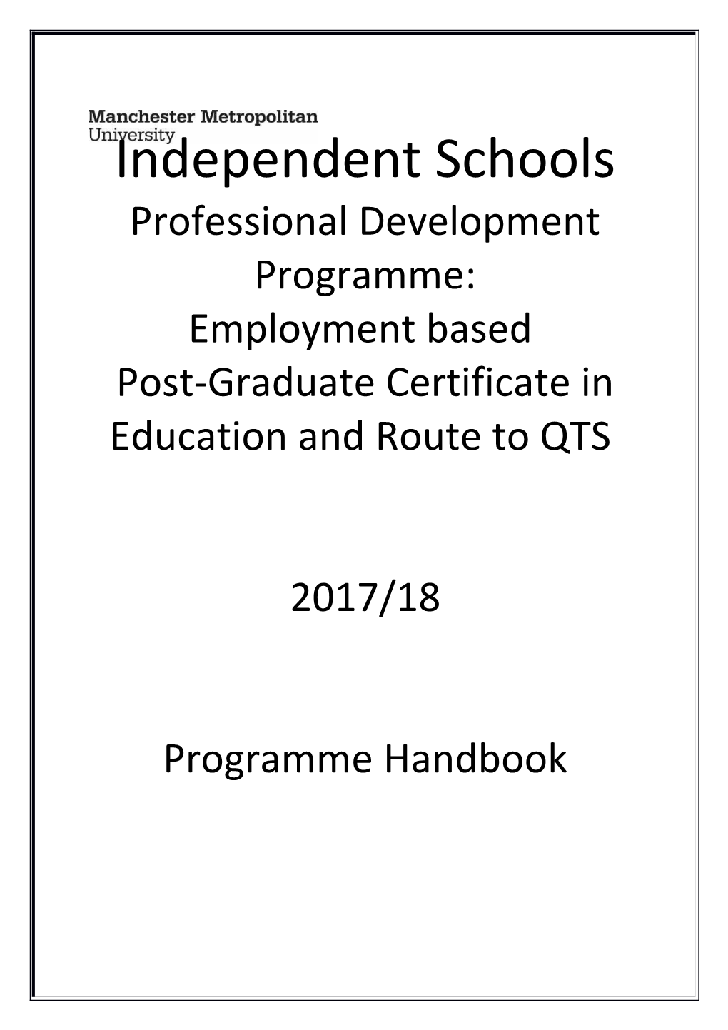 Post-Graduate Certificate in Education and Route to QTS