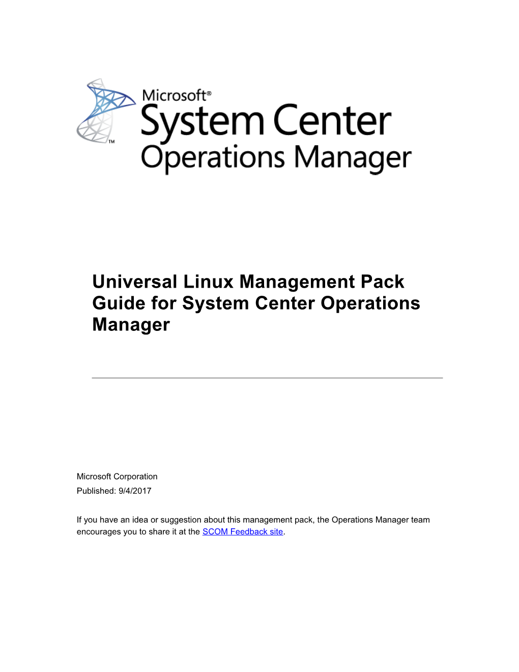 Universal Linux Management Pack Guide for System Center Operations Manager