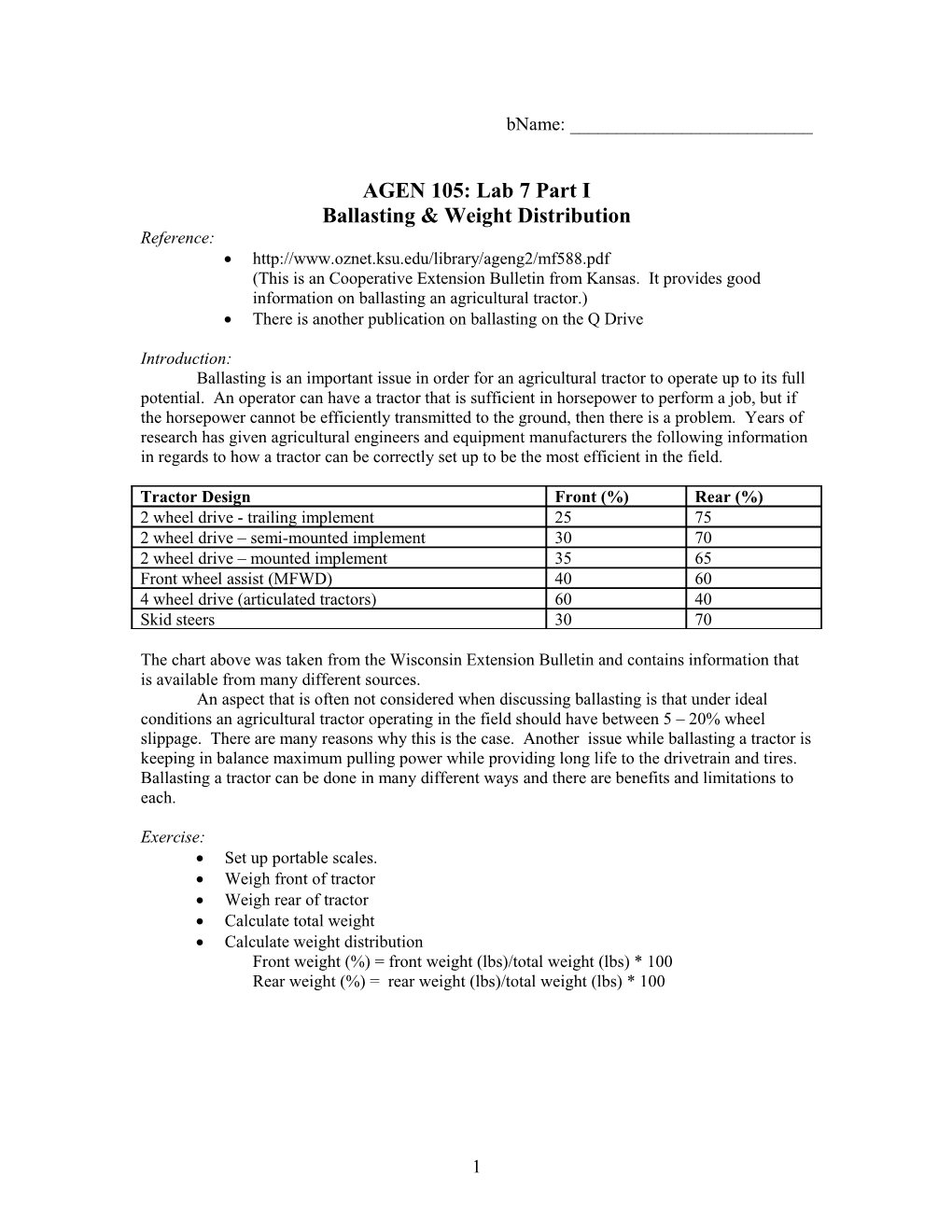 AGEN 105: Lab 7 Part I