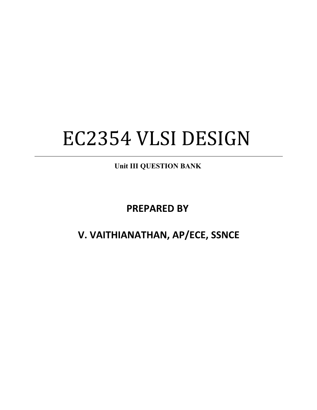 V. Vaithianathan, Ap/Ece, Ssnce
