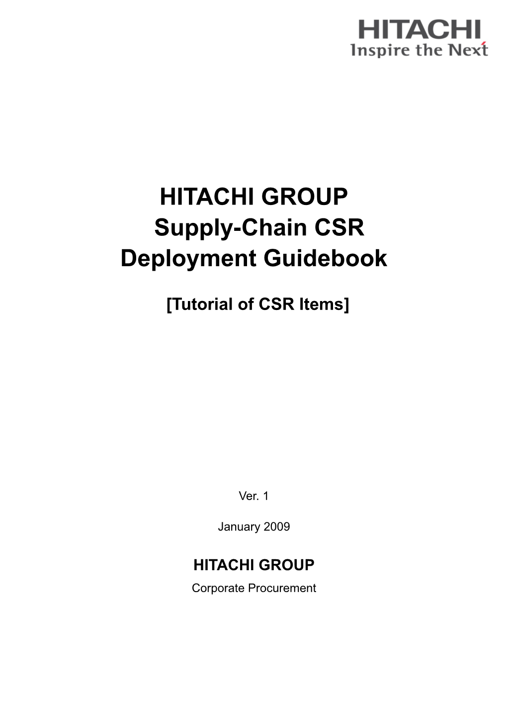 Supply-Chain CSR Deployment Guidebook