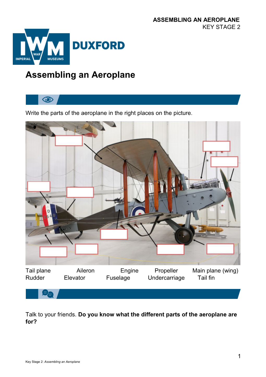 Assembling an Aeroplane