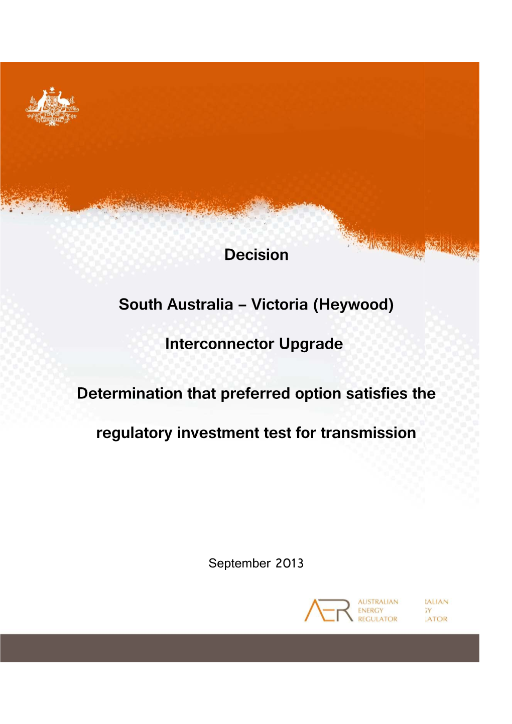 South Australia Victoria (Heywood) Interconnector Upgrade