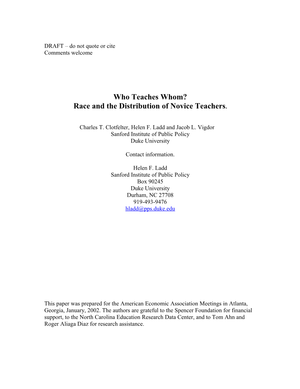 Who Teachers Whom
