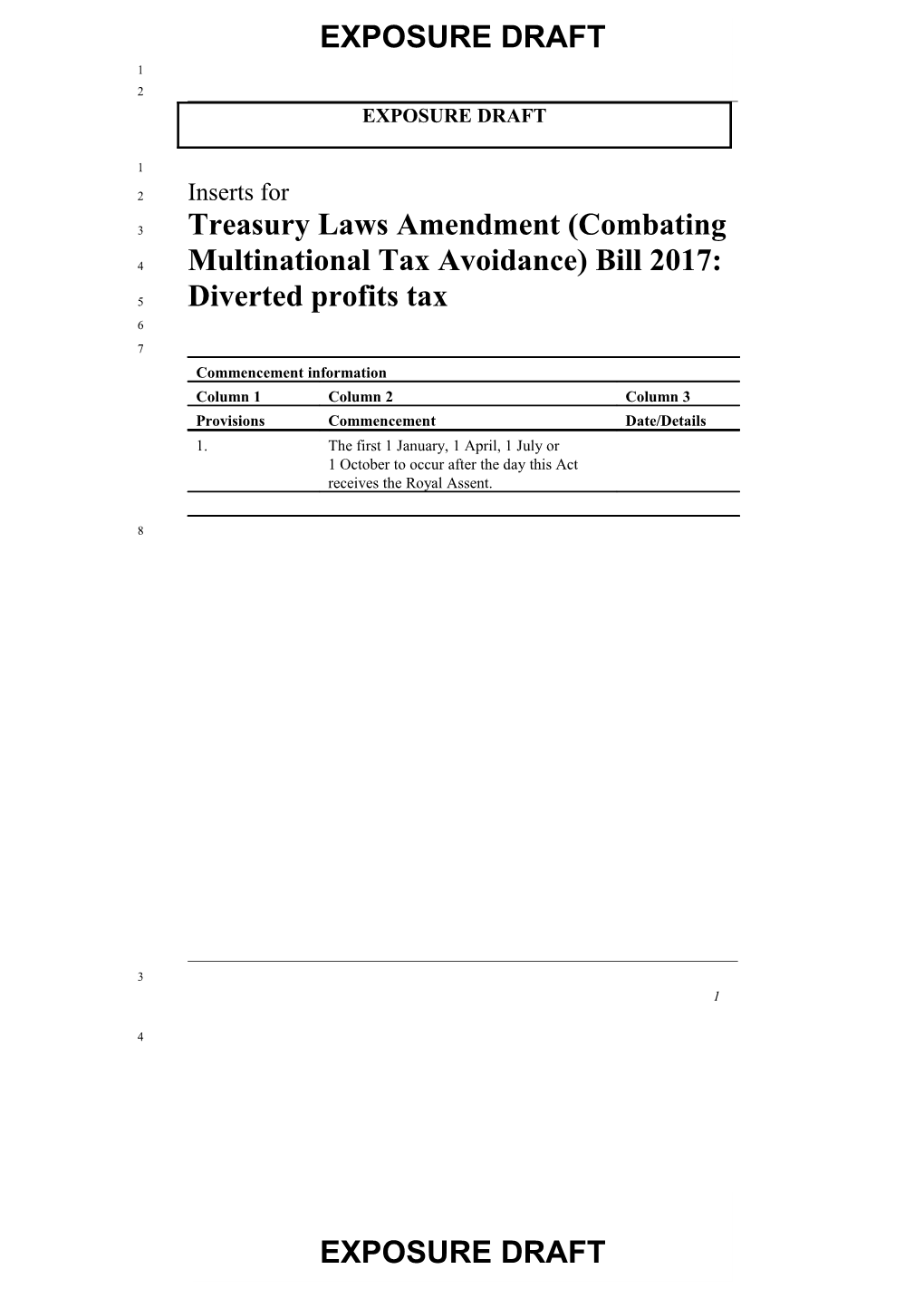 Treasury Laws Amendment (Combating Multinational Tax Avoidance) Bill 2017: Diverted Profits