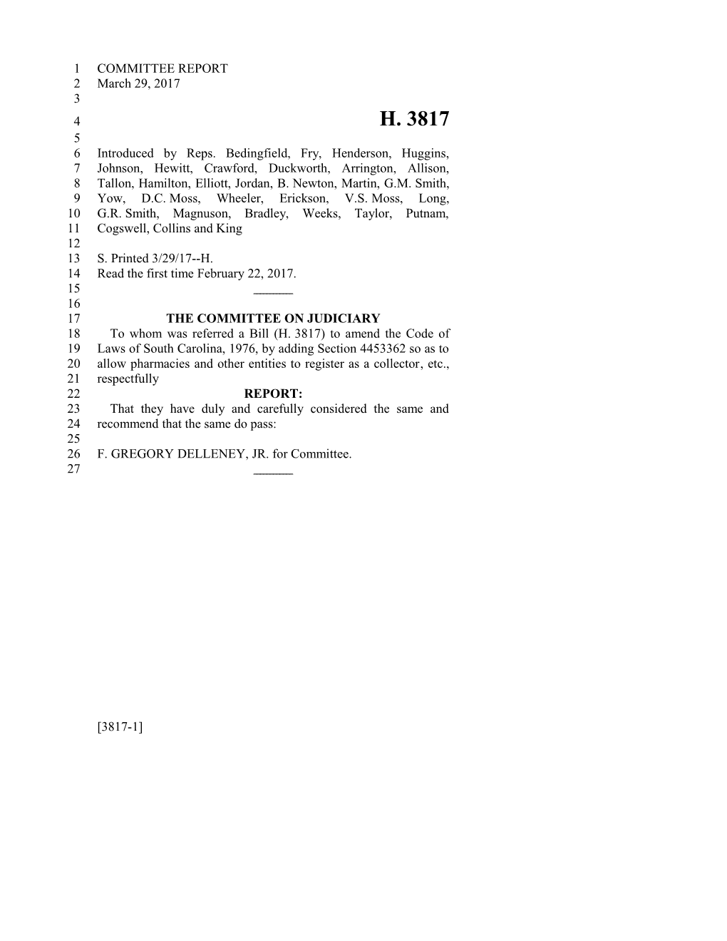 2017-2018 Bill 3817 Text of Previous Version (Mar. 29, 2017) - South Carolina Legislature Online