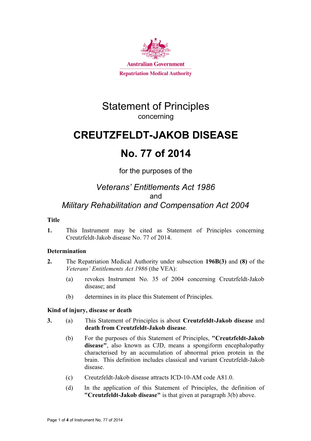 Creutzfeldt-Jakob Disease