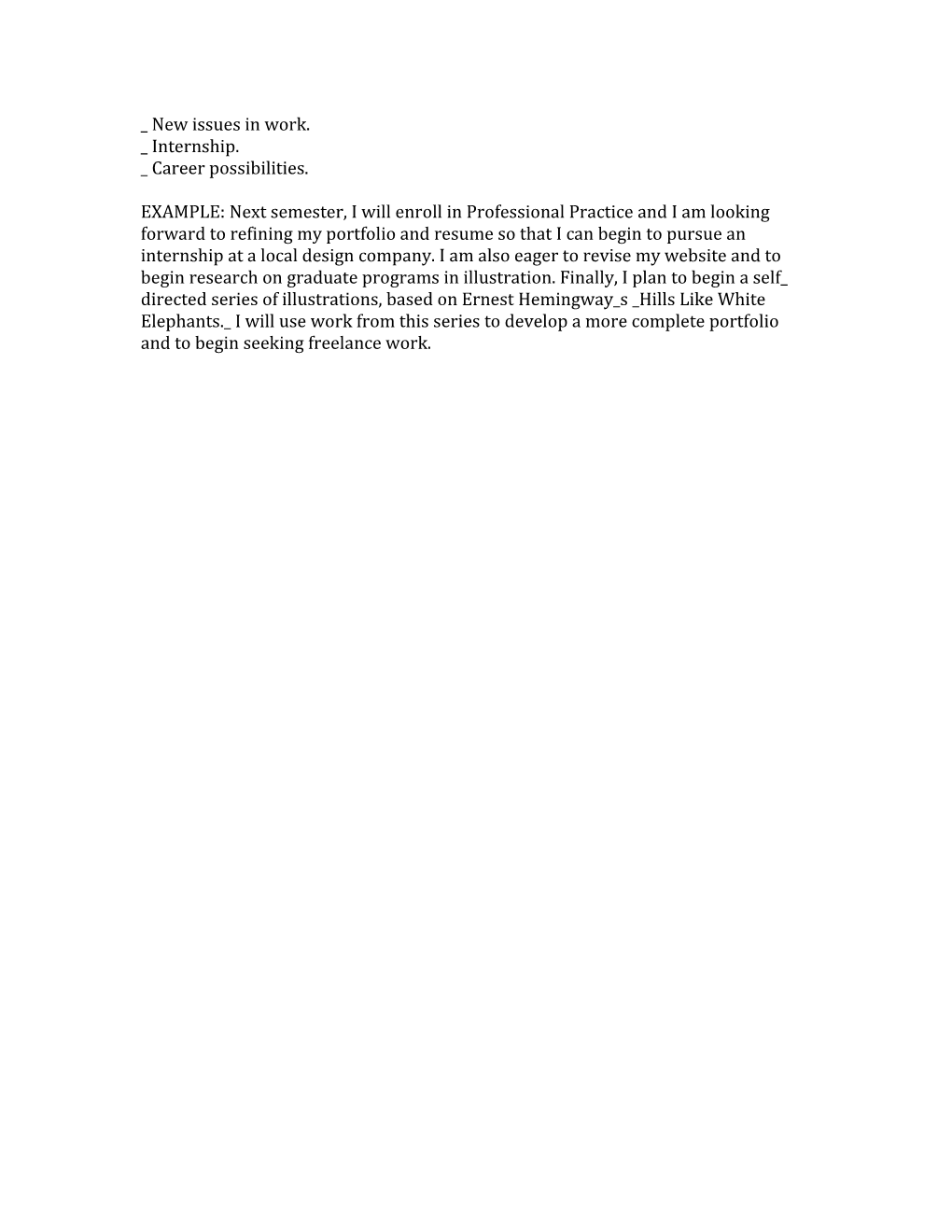 Writing a Junior Review Statement (Media and Design)