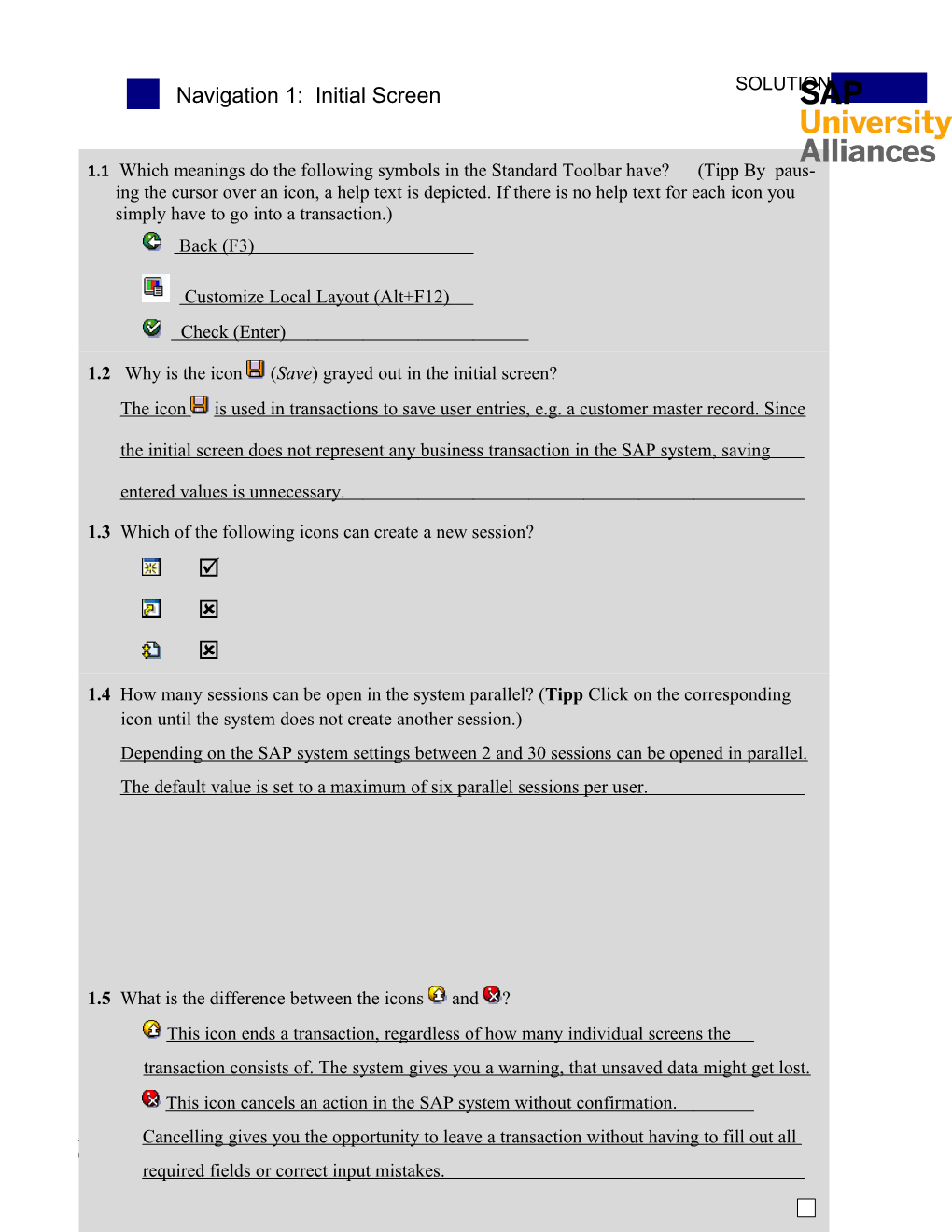 Navigation 2: SAP Easy Access Menu