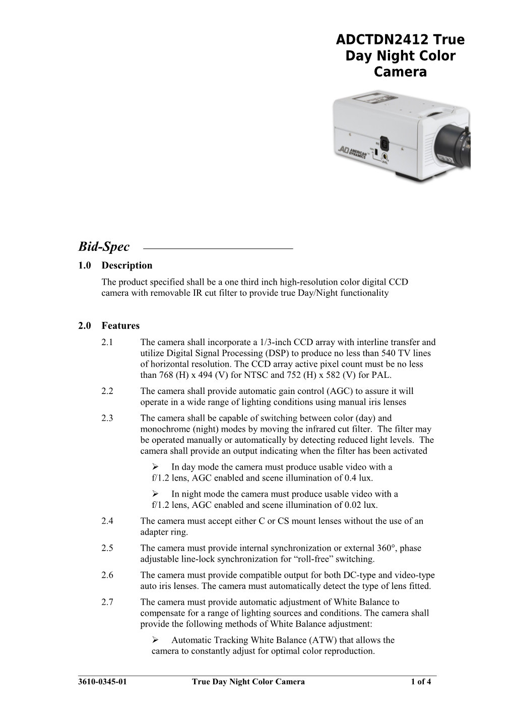 Intellex 16 & 8-Camera A&E Spec