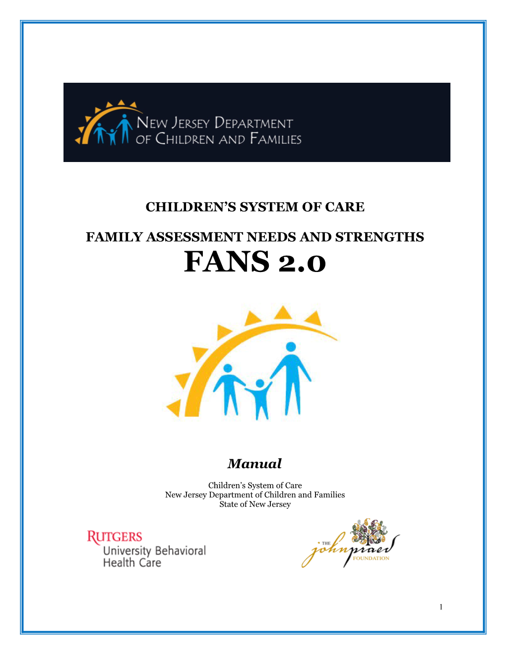 Family Assessment Needs and Strengths Fans 2.0