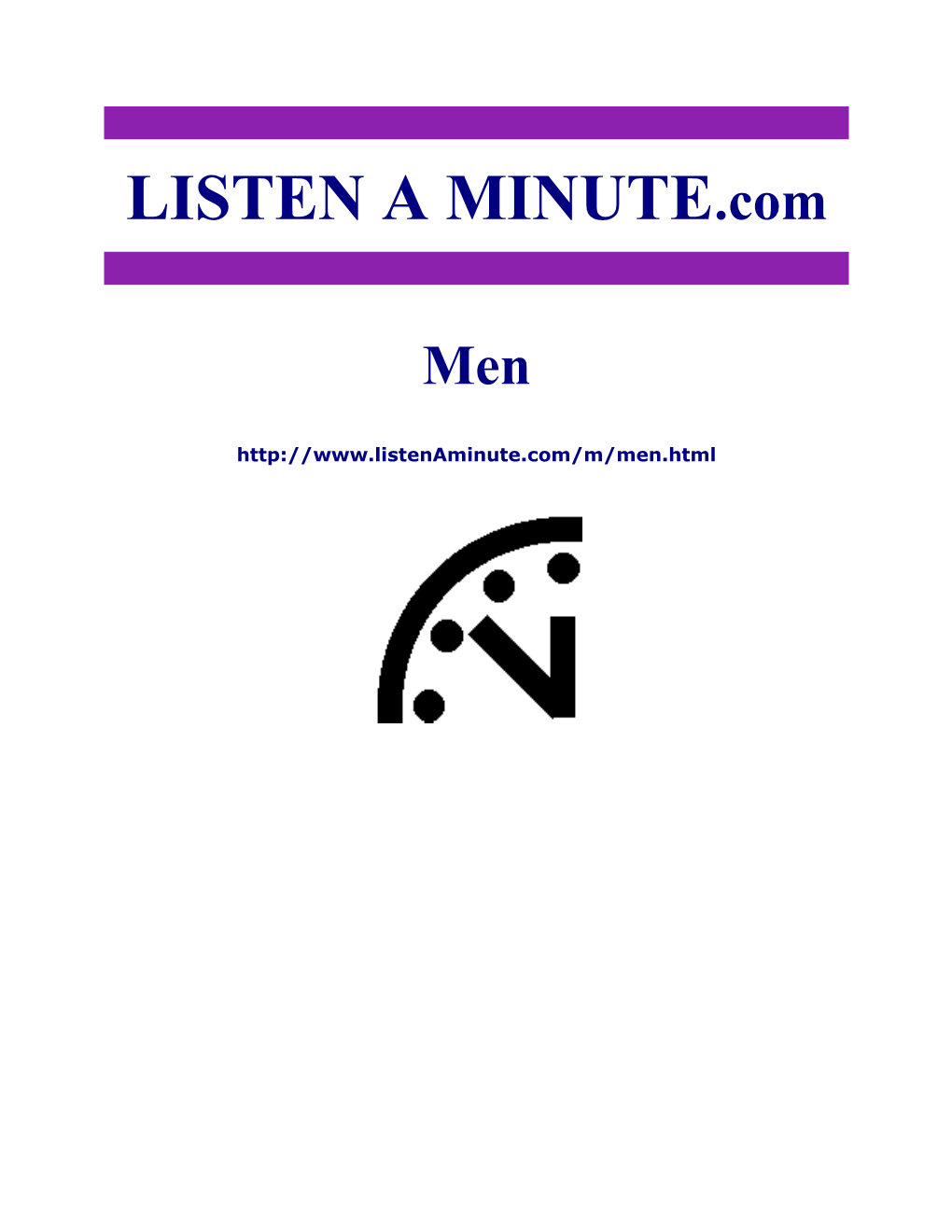 Listen a Minute.Com - ESL Listening - Men