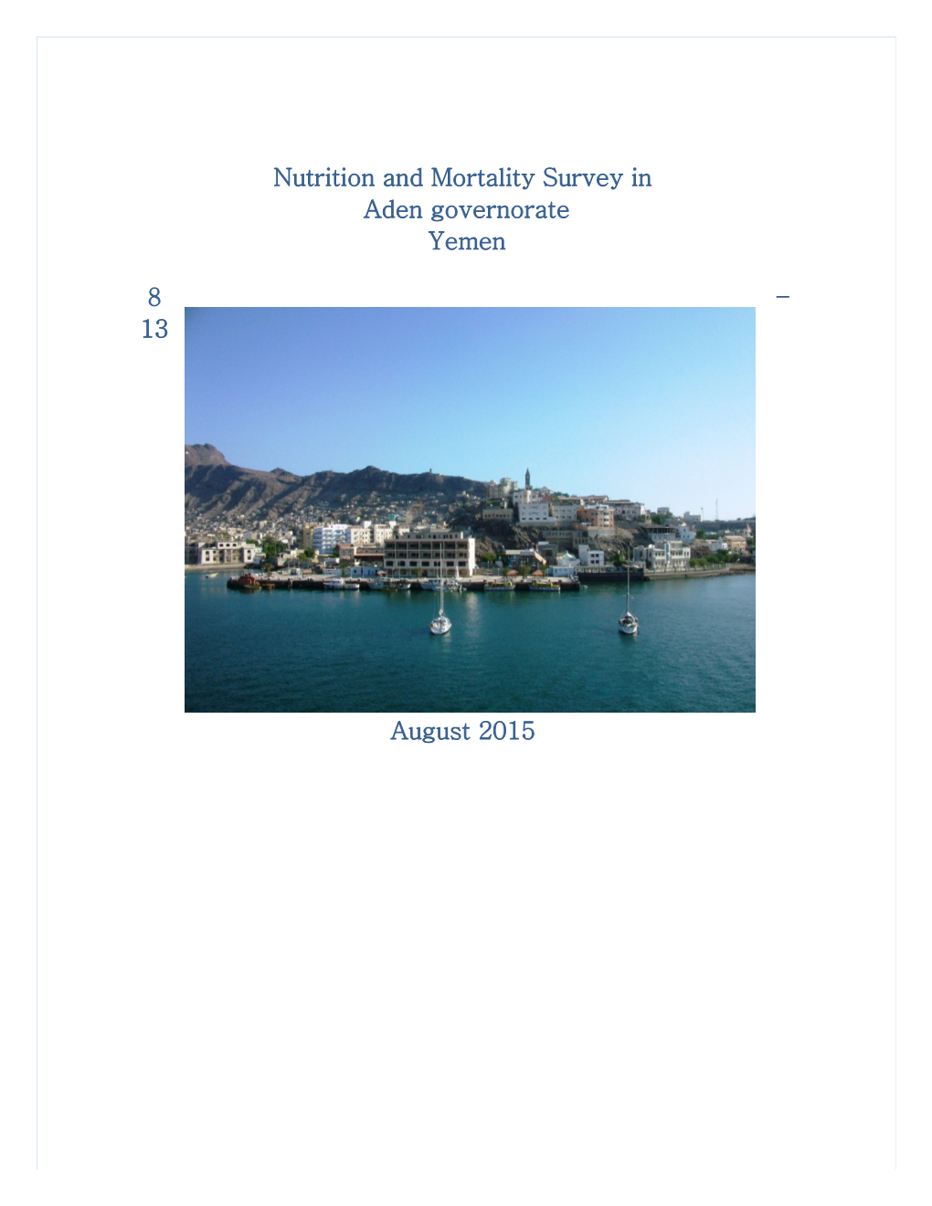 Nutritionand Mortality Survey In