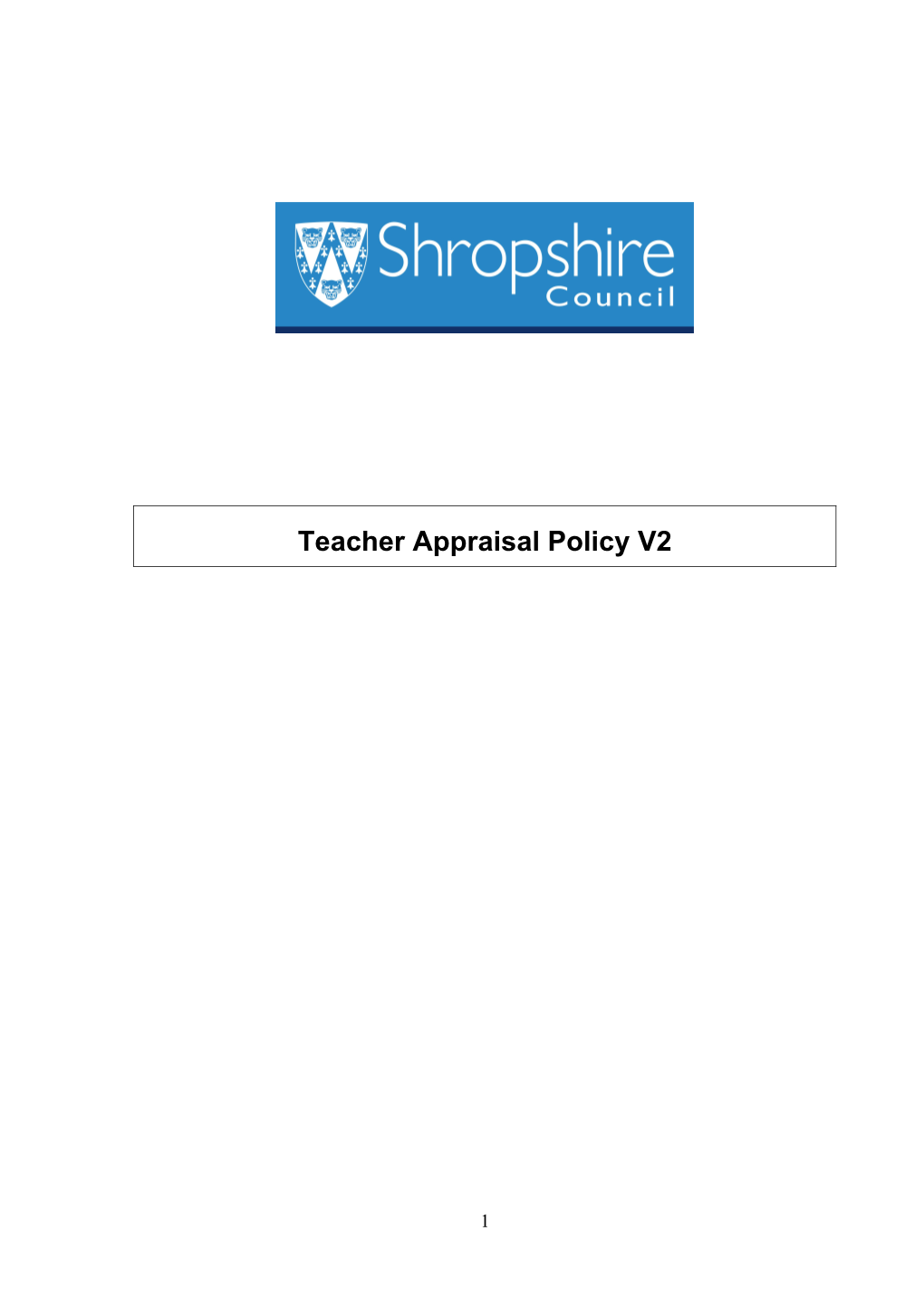 Teacher Appraisal Policy V2