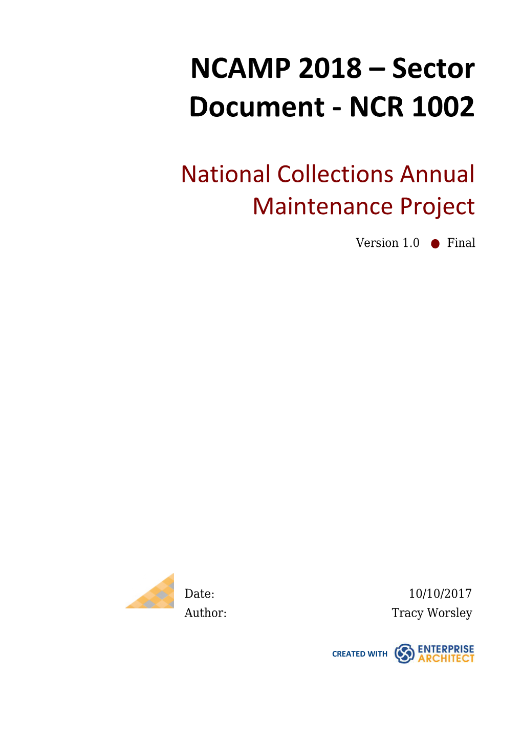 National Collections Annual Maintenance Project