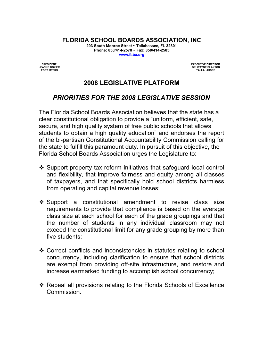 Florida School Boards Association, Inc