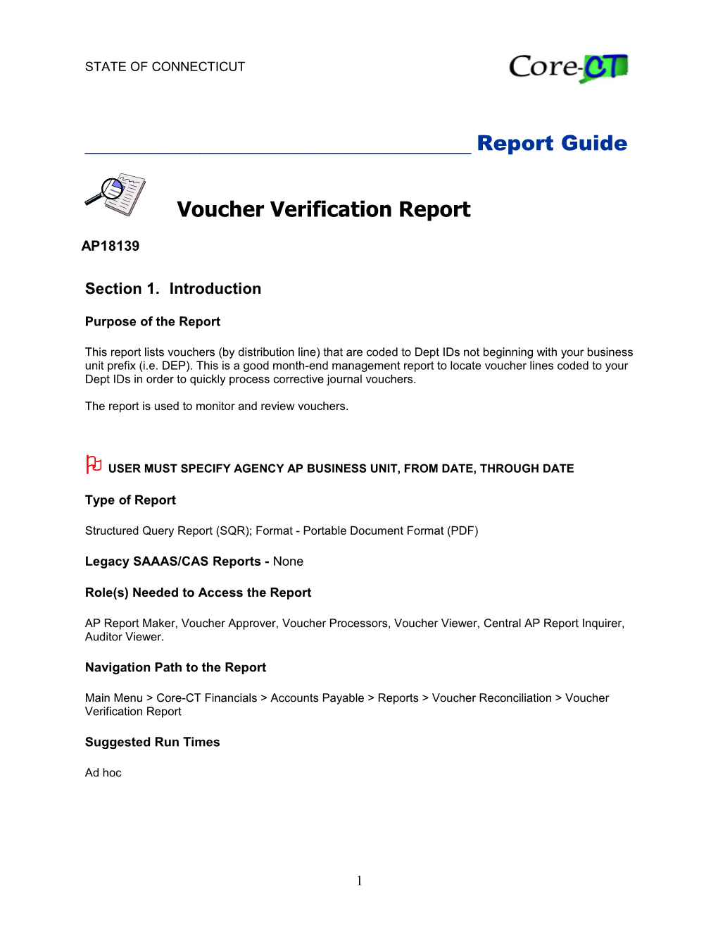 Voucher Verification Report (AP18139)