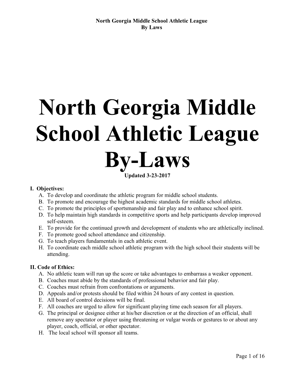 North Georgia Middle School Athletic League