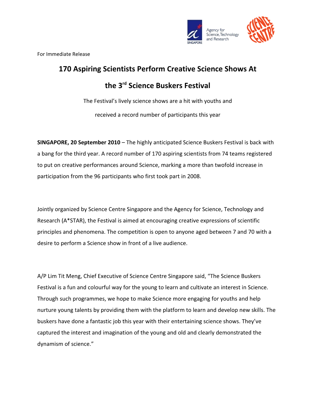 170 Aspiringscientists Perform Creative Science Shows At