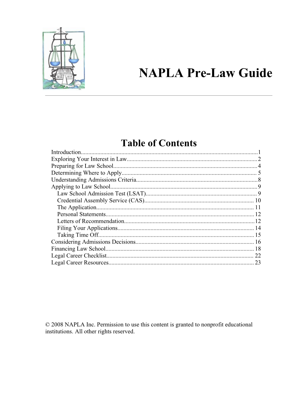 23.1.51 NAPLA-Pre-Law-Guide