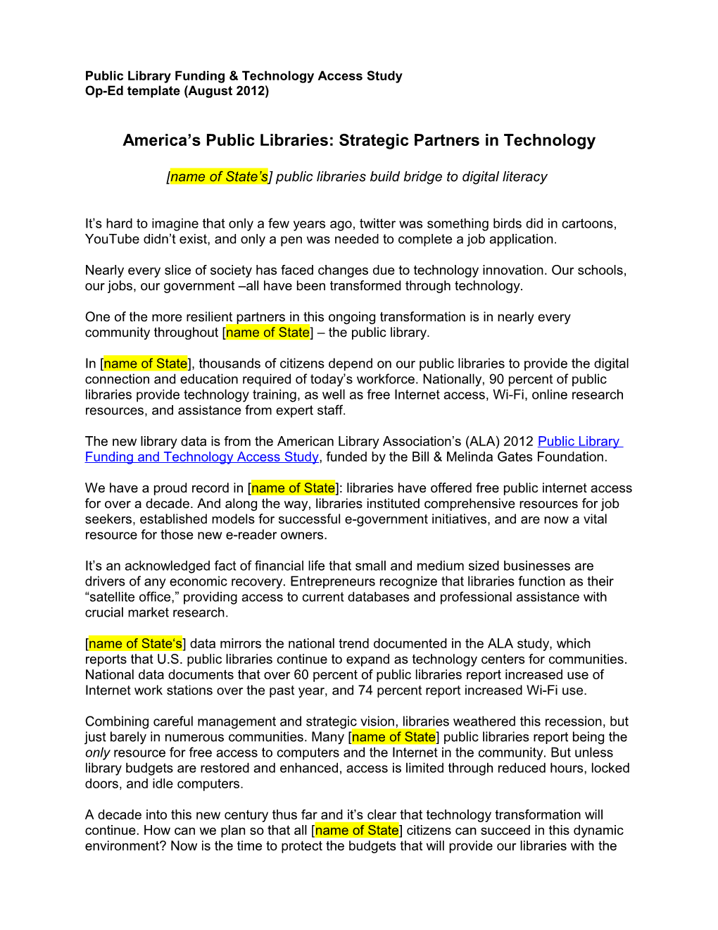 Public Library Funding & Technology Access Study