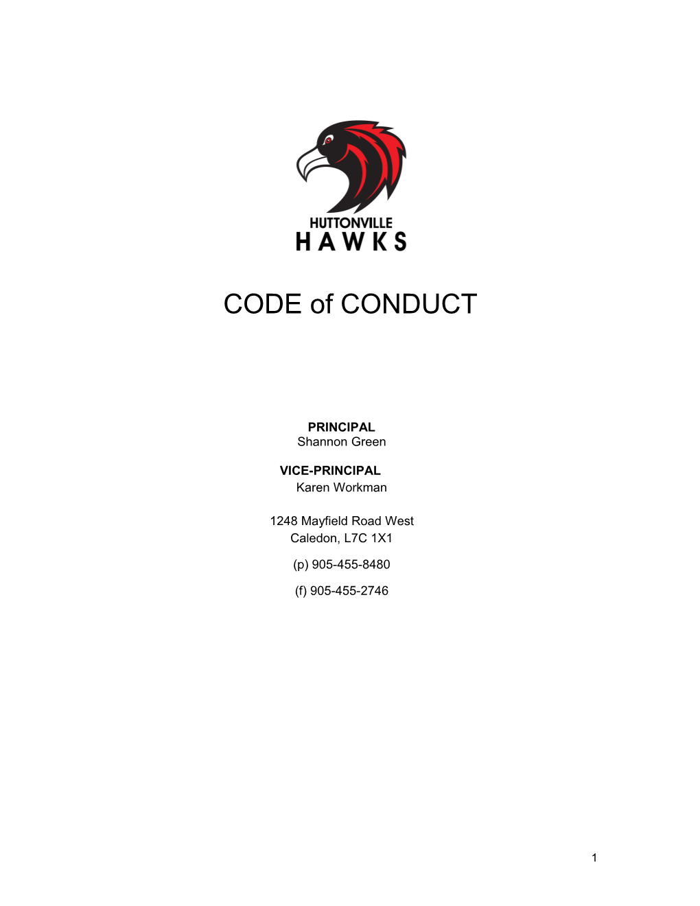 School Code of Conduct 2016-2017