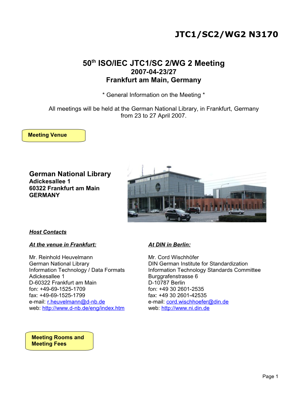 50Thiso/IEC JTC1/SC 2/WG 2 Meeting