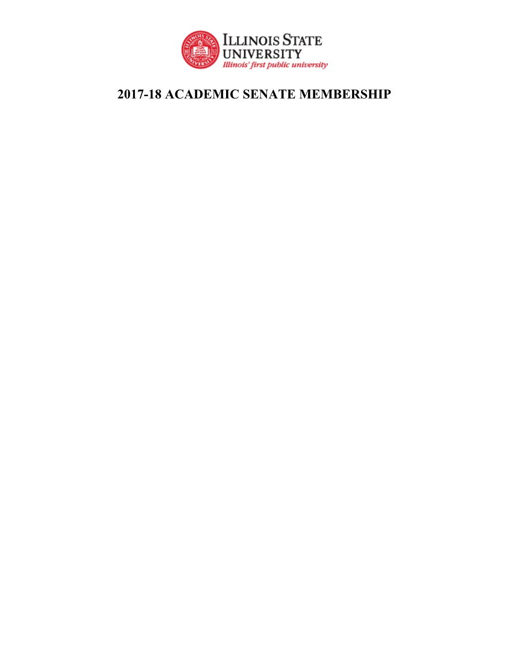 2017-18 Academic Senate Membership